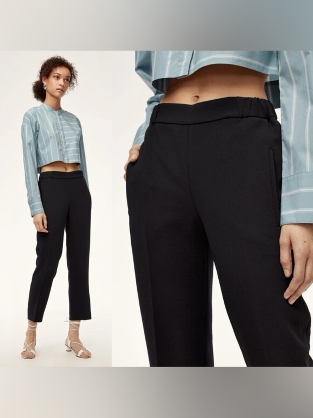 Wilfred Black Ankle Cropped Dress Pants